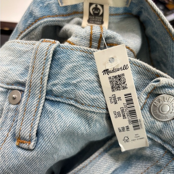 Madewell The Momjean Short Short in Fitzgerald Wash Sz 28 - Picture 6 of 13